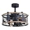 Vaxcel Kodiak Black and Burnished Teak Rustic Ceiling Fan with LED Light Kit and Remote Moose F0103 - alternate 1